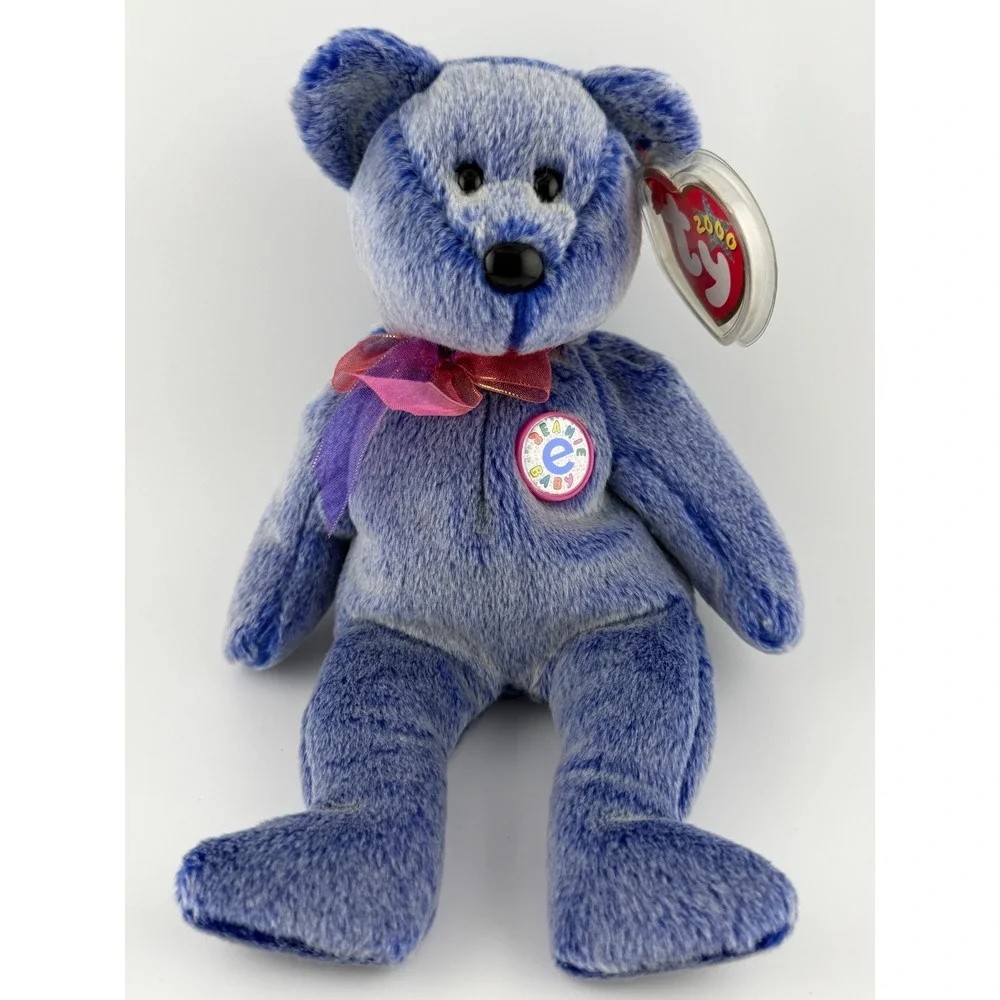 Ty Periwinkle Beanie Baby‎ Bear OS Blue Vintage Y2K Retro 2000 Plush Decor